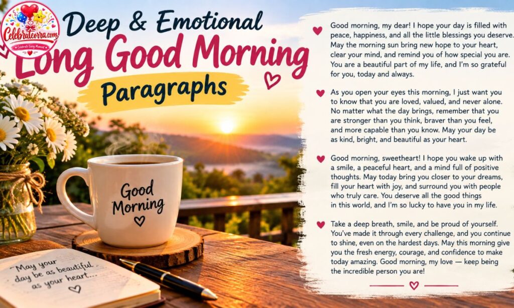Deep & Emotional Long Good Morning Paragraphs