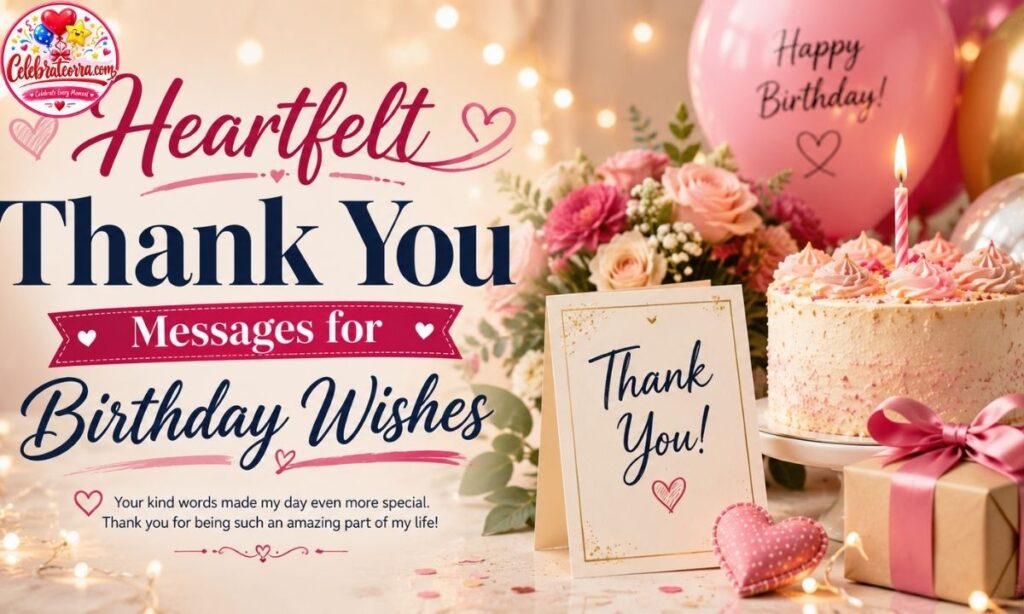 Heartfelt Thank You Messages for Birthday Wishes