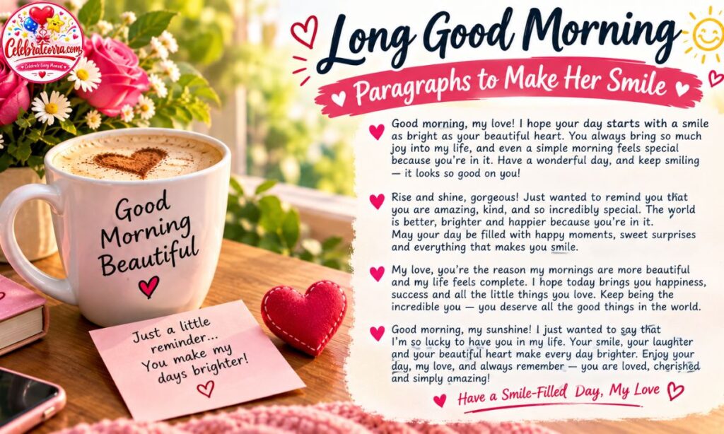 Long Good Morning Paragraphs to Make Her Smile